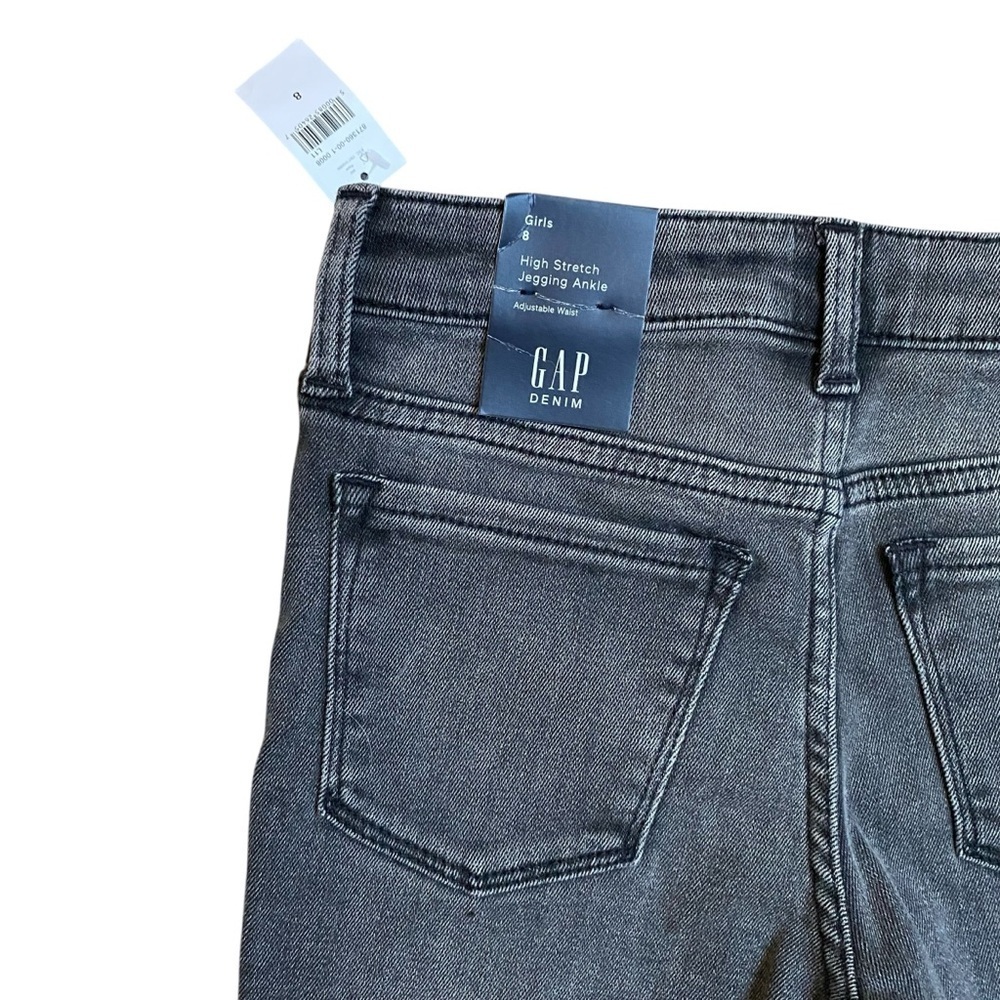GAP Denim Girls High Rise Ankle Jegging 8 Gray Wash Stretch Skinny Jeans NWT - Picture 8 of 13